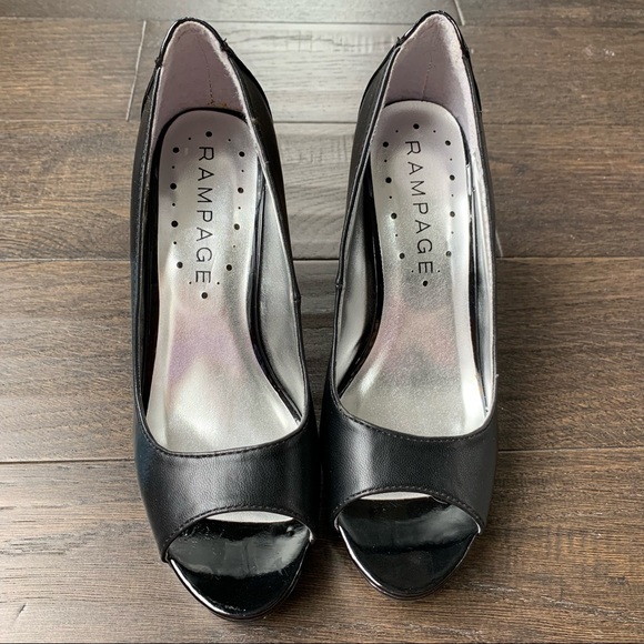 Rampage Size 7 Black 3.5 Inch High Heels - Picture 2 of 11